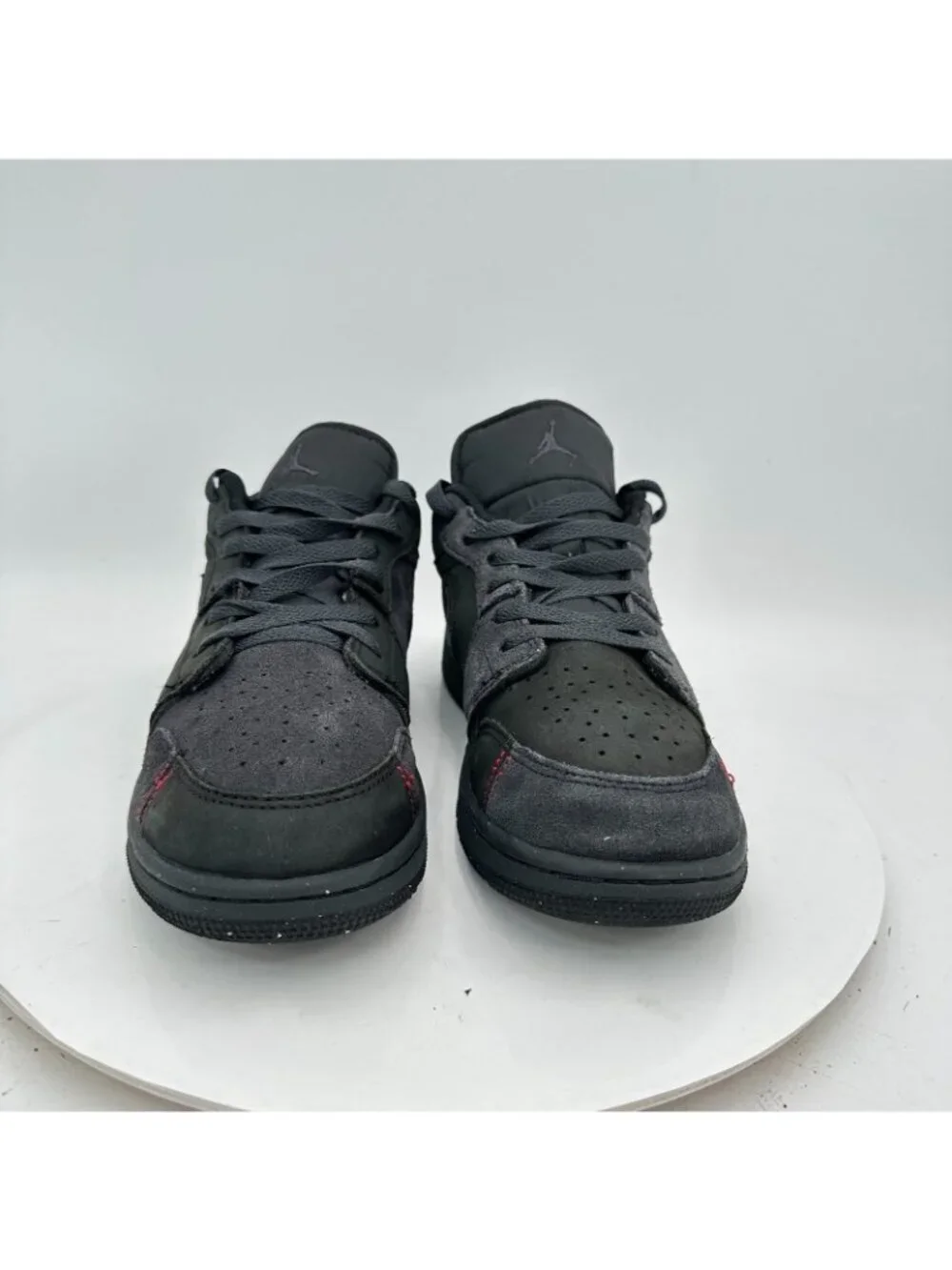 Nike Air Jordan 1 Low Youth Size 6.5Y Women 8 FQ7757-001 Dark Smoke Grey Shoes